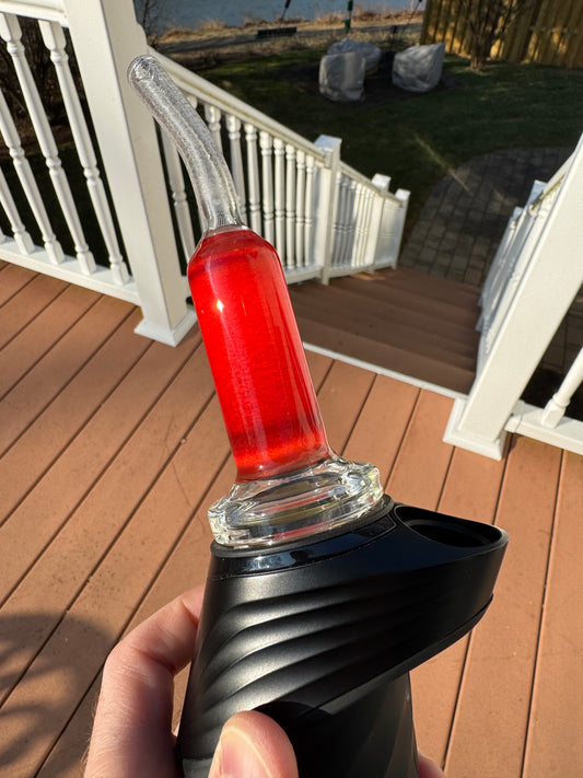 Experimental Moist Raspberry Over Icy White Satin #5  - - Puffco Peak (all models) + Bomb Store Official (magloud / skyloud) dry top