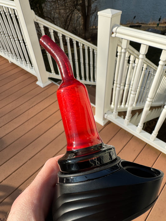 Experimental Moist Raspberry Over Icy White Satin #2 - - Puffco Peak (all models) + Bomb Store Official (magloud / skyloud) dry top