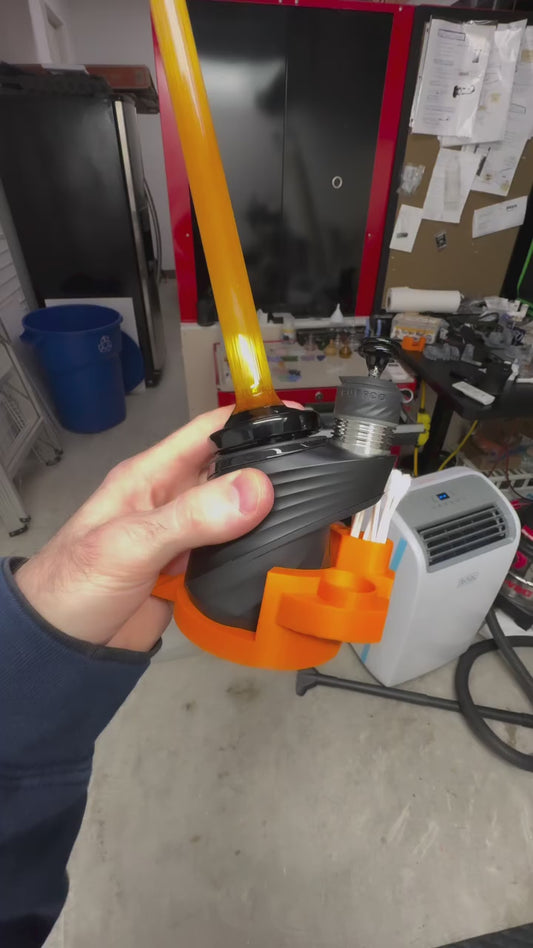 Puffco Peak Pro V2 🇺🇸 Made, Hand Dipped Orange / Opaque Black Base (B Quality)
